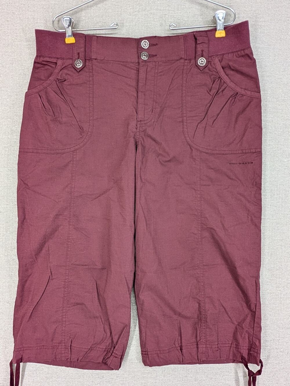Columbia Capri Pants Womens Size 16 Plum Lightweight